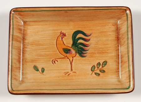 Red Rooster Rectangular Tray