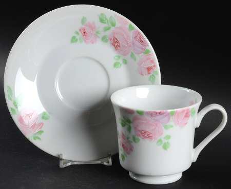 Rose Jardin Footed Cup & Saucer Set