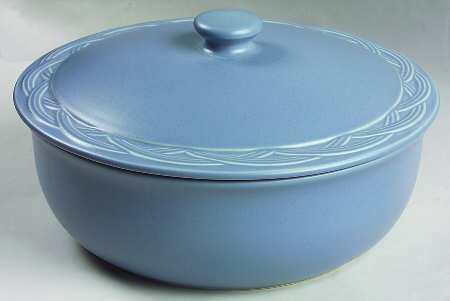 Acadia Bay Blue 2 Qt Round Covered Casserole