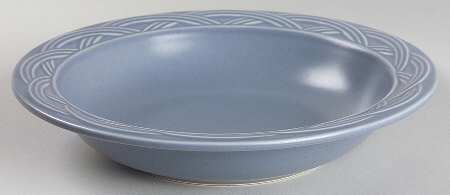 Acadia Bay Blue Rim Soup Bowl
