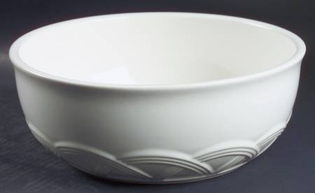 Acadia White 9" Salad Serving Bowl