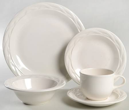 Acadia White 5 Piece Place Setting