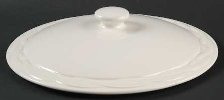 Acadia White Lid for Round Vegetable