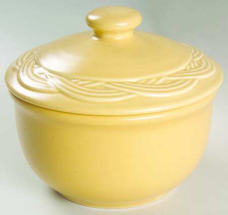 Acadia Wheat Gold Sugar Bowl & Lid
