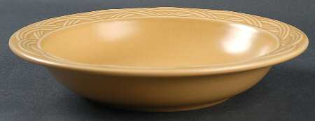 Acadia Wheat Gold Rim Soup Bowl