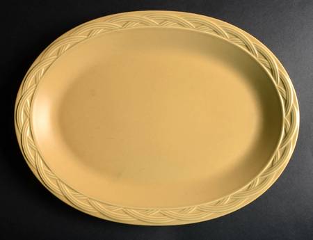 Acadia Wheat Gold 14" Oval Serving Platter