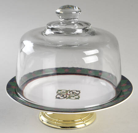 Amalfi Classic 6 1/2"-7 1/2" Footed Cheese Plate w/ Glass Dome HC