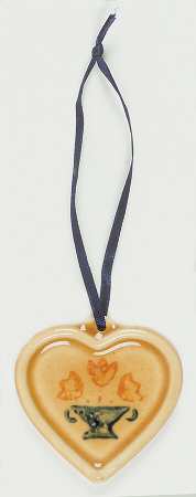 America (Discontinued 1989) Heart Ornament