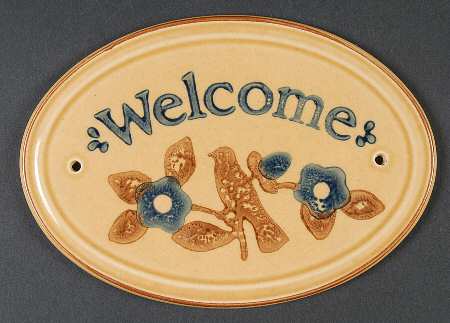 America (Discontinued 1989) "Welcome" Wall Plaque