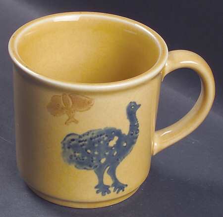 America (Discontinued 1989) Ostrich Stencil Mug