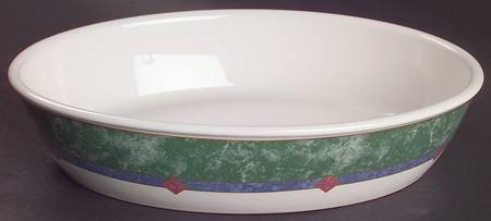 Amalfi Mediterranean 10" Oval Vegetable Bowl