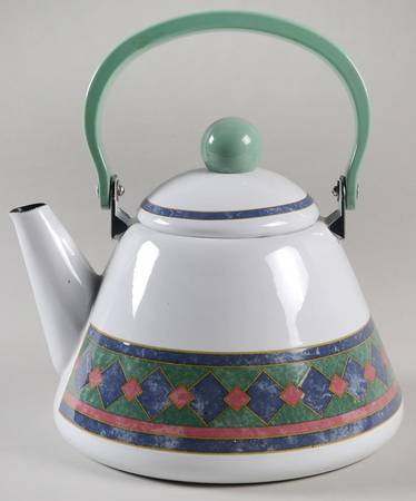 Amalfi Mediterranean Metal Kettle & Lid