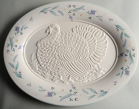 April 18" Embossed Turkey Platter