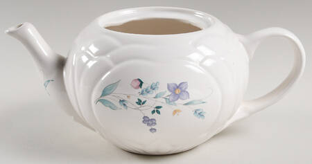 April Embossed Floral Teapot No Lid