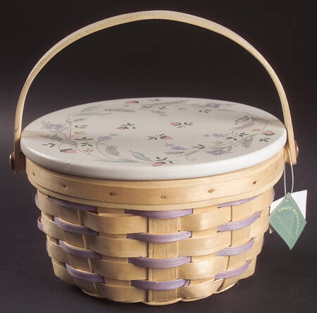 April Wicker Basket & Wood Lid