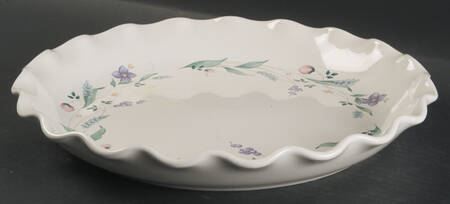 April Large Round Fluted Dish aka Chip/Dip Plate