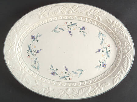 April 18" Embossed Oval Serving Platter