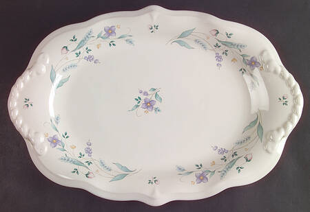 April 16" Sculpted Oval Serving Platter
