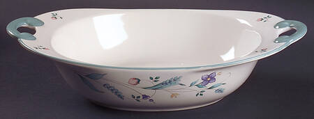 April 13" Nesting Handled Oval Serving Bowl