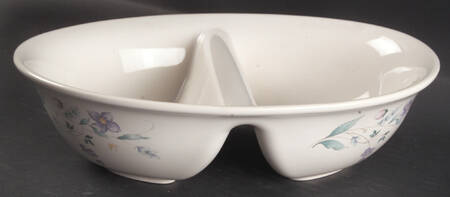 April 10" Oval Divided Vegetable Bowl