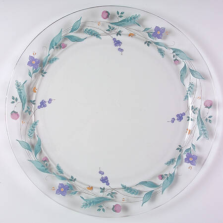 April Round Glassware Platter