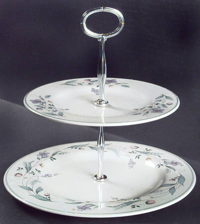 April 6 5/8"-10"  2 Tiered Serving Tray (Dp, Sp) HC