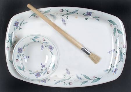 April 3-Piece Barbeque (Plate, Bowl and Brush)
