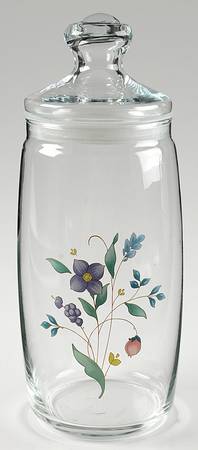 April Large Glassware Storage Jar & Lid