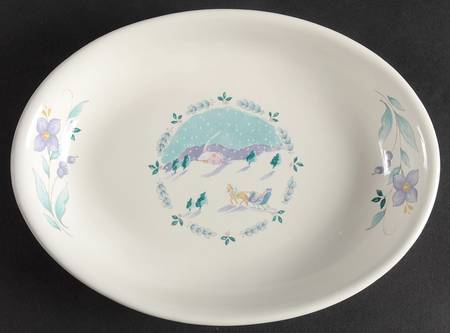 April 8" Oval Christmas Tray