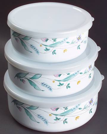 April 3 Pc Metal Bowl W/Plastclid (5 3/4",6 5/8",7 1/4")