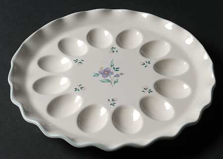 April Fluted Deviled Egg Plate