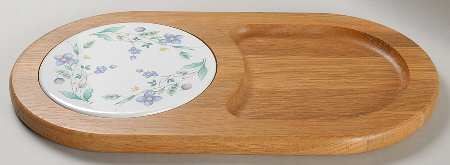 April Cheese & Cracker-Oval Wood Tray