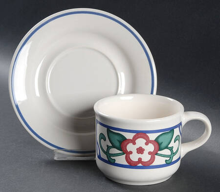 Arbor Vine Flat Cup & Saucer Set