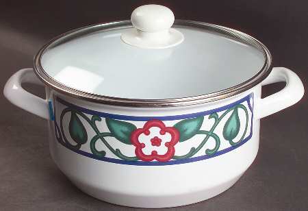 Arbor Vine 4 Quart Metal Dutch Oven with Glass Lid