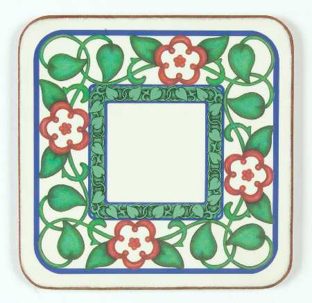Arbor Vine Cork Back Square Coaster