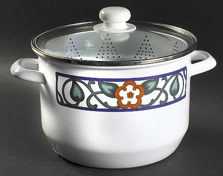 Arbor Vine 8 Quart Stockpot/Steamer with Glass Lid
