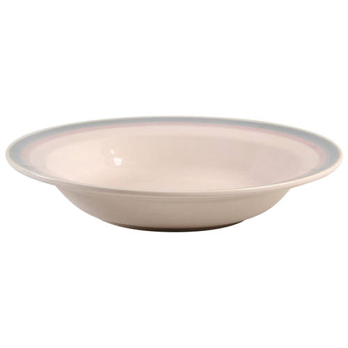 Aura Pink Rim Soup Bowl