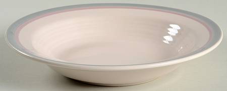 Aura Pink Rim Soup Bowl