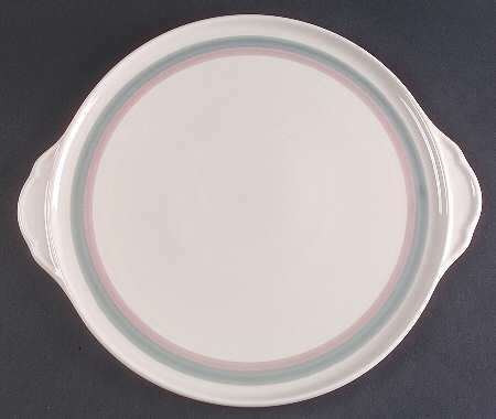 Aura Pink Handled Cake Plate