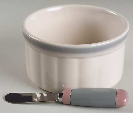 Aura Pink Dip Bowl & Spreader Set