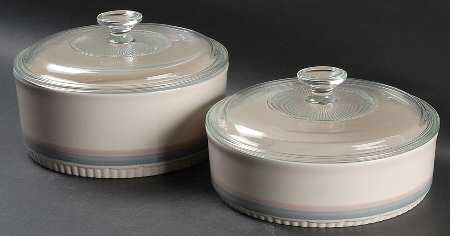 Aura Pink 4-Piece Bakeware Set (2 Bakers with Lids)