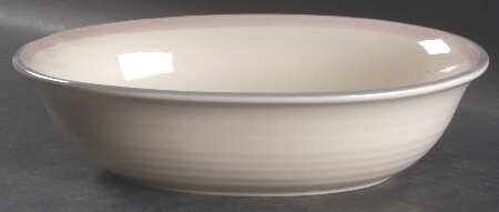 Aura Pink 10" Oval Vegetable Bowl