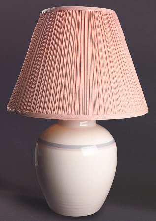 Aura Pink Potter's Jar Lamp & Shade (Pfaltzgraff)