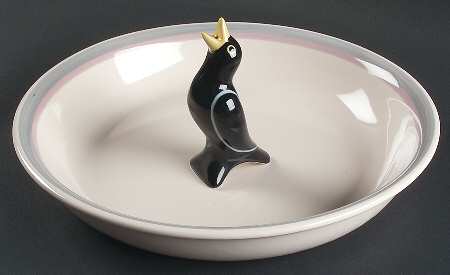 Aura Pink 10" Pie Baking Plate with Pie Bird