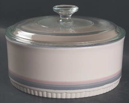 Aura Pink 2.5 Quart Round Covered Baker