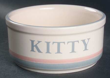 Aura Pink Kitty Pet Bowl