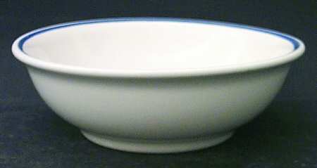 Banded Blue Coupe Cereal Bowl