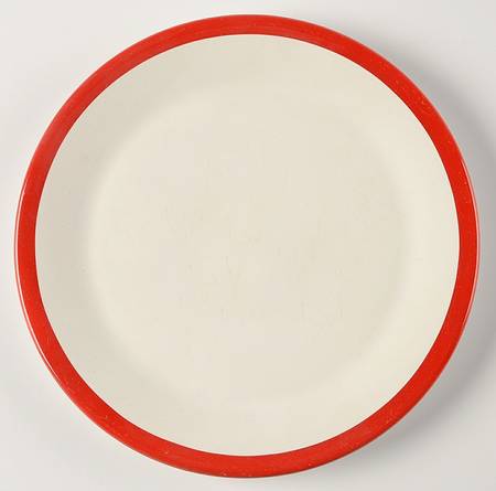 Banded Red Salad Plate