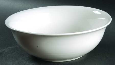 Basic White 10" Large Salad Serving Bowl