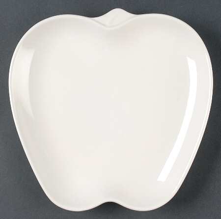Basic White Apple Shaped Plate